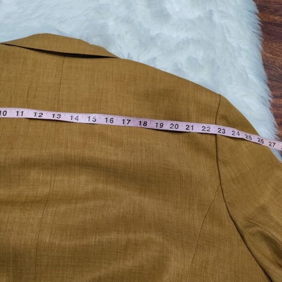PRET A PORTER SUITS Stylish Tan Vintage Fully Lined Blazer & Pants Set Size 26W - Picture 14 of 16